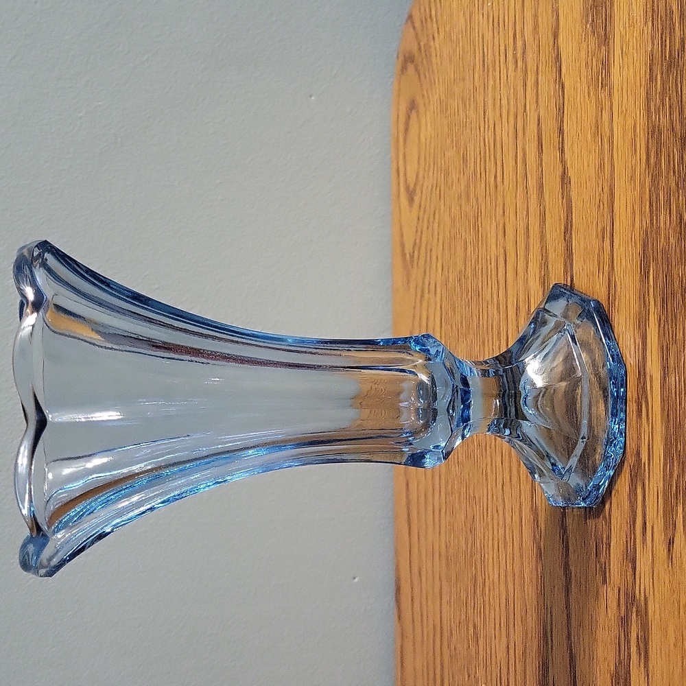 Blue glass vase